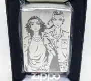 Zippo Tokyo Revengers Takemichi Mikey Doraken Silver Satin Etching Lighter Japan