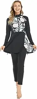 [KXCFCYS] Muslim Swimsuits for Women Modest Islamic Arabic Swimwear Burkini Full Cover Bathing Suits