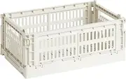 HAY Colour Crate 541451 Transport Box S Recycled Polypropylene in Off-White 26.5 cm x 17 cm x 10.5 cm