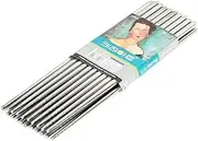 Kitchen Art Korean Chopsticks Stainless Steel 10 Pairs Vacuum Hollow Non-slip