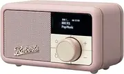Roberts Revival Petite Radio - Portable Compact Radio with DAB+/FM, Bluetooth, 20 Hours Battery Life, Aux Input, Passive Membrane, Streaming, Dusky Pink