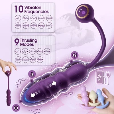 Thrusting Dildo Realistic Vibrator G-Spot Stimulator Massager Clitoris Sex Toys