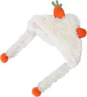 [SAFIGLE] Cute Plush Easter Hat Ear Protection Fuzzy Beanie For Women And Kids Ideal For Easter Party Cosplay Cold Weather Cap For Kids And Adults