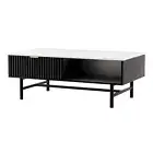 Artiss Coffee Table End Table Open Shelf Drawer Living Room Black Living Room