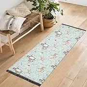 Joisal Runner Rug, Whimsical Forest Friends Large Kitchen Mats for Floor, Kitchen Rugs and Mats, Washable Kitchen Mat