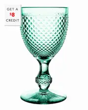 Vista Alegre Bicos Green Water Goblets (Set with $8 Credit