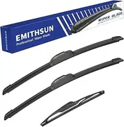 EMITHSUN® Windshield Wiper Blades Replacement for Mitsubishi Outlander 2014-2020,That Meet OEM Quality Front Rear Wipers Blade Set for My Car -26"+18"+12"(Set of 3)
