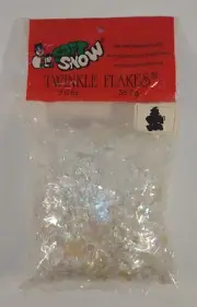 NIP Soft Snow Twinkle Flakes non toxic fake snow glittery sparkly synthetic 2 oz