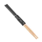 Maple Wood Drumstick 7A Anti Slip Handle Grips Drum Stick Black, 1 Pair