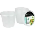 5 Plastic Round Takeaway Food Storage Containers with Lids Catering BBQ 700ml
