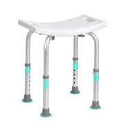 Shower Chair, Adjustable Height Shower Stool with Built-in Handles, Shower Seat for Inside Shower or Tub, Non-Slip Bench Bathtub Stool Seat for Elderly Disabled Handicap, 158.8 kg
