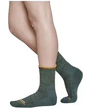 [vitsocks] Women's Hiking Trekking Merino Wool Outdoor Socks Warm Hiking Socks 35-38 39-42 Anti-Blisters, 1 pair (green-grey), 39-42