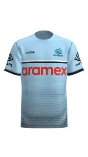 NRL 2023 Training Tee - Cronulla Sharks - Blue - Rugby League - CLASSIC