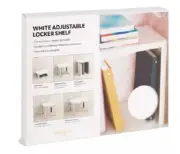 U-Brands Locker Style White Adjustable Locker Shelf 3 Different Heights A321