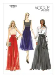 VOGUE SEWING PATTERN 8955 MISSES 14-22 LOOSE-FITTING WIDE-LEG PANTS / CULOTTES