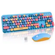 Wireless Keyboard and Mouse Combo with Switch Button- 2.4GHz Cordless Typewri...