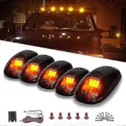 5x 12 Led Smoked Cab Roof Marker Lights Ambercompatible withDodge Ram 2500 3500 4500 03-16 Amber color
