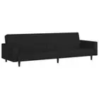 2-Seater Velvet Sofa Bed Lounge Couch Futon Recliner Spare Beds Modern Black
