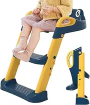 Potty Ladder, Anti-Slip Baby Toilet Seat with Toddler Seat, Portable Toilet Step Stool Safe Potty Training for Baby Toddler Kids Boys Girls