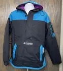 Columbia Men's XL Challenger 1/2 Zip Pullover Jacket Black/Fjord Blue NEW