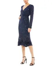 Mac Duggal Embellished Cocktail Dress 8 NoColor