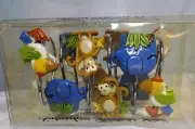 "Monkey Kingdom" Anti Rust 12 Shower Curtain Hooks New JN3