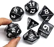 HD Dice- DND Polyhedral Dice Set 25mm Giant Dice for Dungeons and Dragons D&D Pathfinder Black
