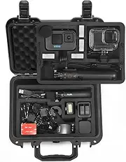 Waterproof Hard Case Compatible with Gopro Hero 13/Gopro Hero 12/11/10/9/8/Media Mod/Gopro Volta/Creator Edition/Action Camera and Other Accessories(Case Only)