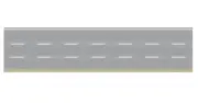 Easy Streets N - Aged Asphalt-10in 3 Lane Interstate