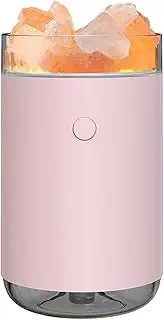 3 in 1 Diffuser H Difier with Salt Lamp 6 Colors Changing S Night Light 260Ml USB Powered Air Purifier for Home Office Pink