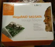 5x LSI Logic MegaRAID SAS 8204ELP 3Gb/s PCI-e RAID Controller Card - NEW in Box!