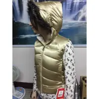 在飛比找蝦皮購物優惠-全新 The North Face 女 金色 羽絨 連帽 背