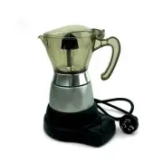 High Pressure Electric Moka Coffee Maker/Cafeteria Espresso 4Cup PC & Aluminum M