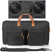 AIZHIYI EVA DJ Turntables Protective Hard Storage Carrying Bag Scratch-resistant Large Capacity with PU Handle Travel Carrying Case for Numark Party Mix II/Pioneer DJ DDJ-200, L, Large, Modern