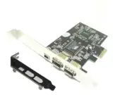 PCI-Express to 3Ports IEEE 1394a 2x6-Pin+1x4-Pin DV Capture Firewire Card+8cm