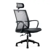Modern Furniture ERIK Executive Office Chair with Headrest- Black