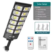 10000W High Power Solar Street Lamp 1200LED Outdoor Solar Lights 3Modes Remote C