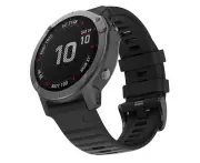 WASSUP 26mm Silicone Quick Release Watch Band Easyfit Wrist Strap For Garmin Fenix 6X/Fenix 6X Pro-Black