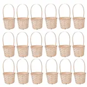 18Pcs Bamboo Weaving Basket Home Storage Basket Plant Box-S