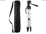Amazon Basics 60-Inch Lightweight Tripod with Bag in Black/Silver Adjustable leg