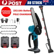 Cordless 6" Pole Chainsaw Tree Pruner Tool Telescopic Battearry Chger 18V