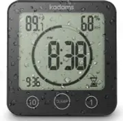 Digital Clock Timer With Alarm Waterproof Temperature Humidity Display BLACK