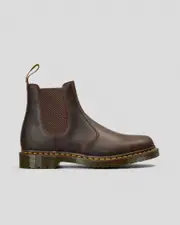 [DR MARTENS] DR MARTENS Men's 2976 Ys Chelsea Boots in Dark Brown Crazy Horse Size UK 10 UK 10 Dark Brown Crazy Horse
