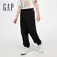 Gap 男童裝 Logo束口鬆緊棉褲-黑色(891704)