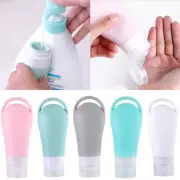 Travel Silicone Bottles Tube Squeeze Shampoo Shower Empty Lotion Sub-bottling #/