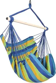 Hanging Rope Hammock Chair Swing Seat for Any Indoor or Outdoor Spaces - 500 Lbs