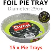 15 x Foil Pie Trays Baking Cake Oven Bake Mold Mould Tray Food Cooking Aluminium