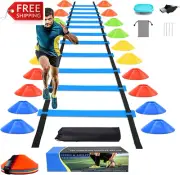Agility Ladder Training Equipment Set, Includes the Speed Agility Ladder,Dis Con