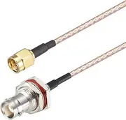 Oiyagai 2Pcs 25cm/9.9'' SMA Male to BNC Female Bulkhead Coaxial RG316 Cable