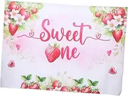 Gadpiparty Thick Fabric Photo Booth Props 210x150cm Strawberry Backdrop for Baby Shower Boys and Girls Decor